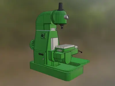 1 to 24 scale Milling Machine ready to be printed 3D print model