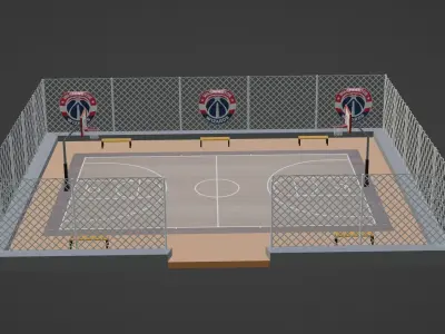 Basketball Stadium - Washington Wizards Low-poly 3D model