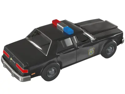 Police car 3D model - Textured and UV Mapped