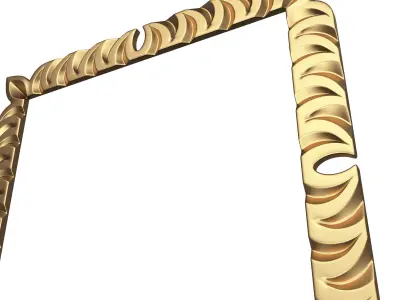 Classic Frame and Mirror 058 Low-poly 3D model