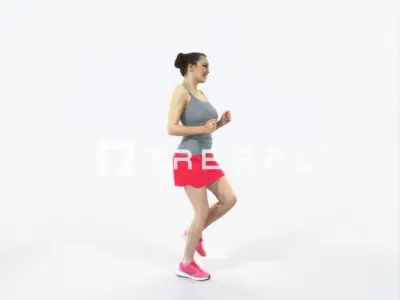 Dream 02L Running Jogging Sports Woman Low-poly 3D model