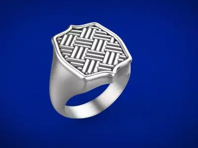 Signet man ring 3D print model
