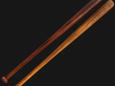 Baseball bat 3D model 2