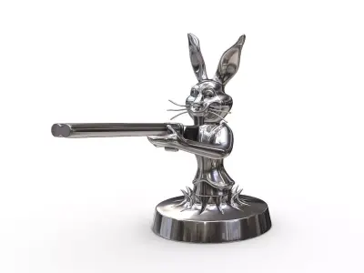 bunny hood ornament 3D print model