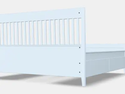 IDANAS Bed frame with storage 9 Low-poly 3D model