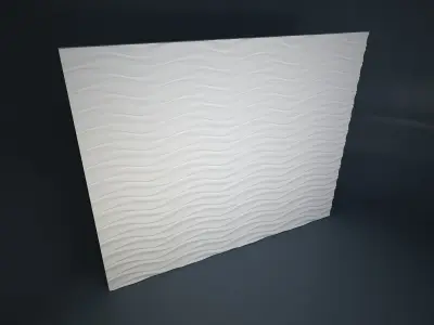 03 WAVES PATTERN WALL 3D model