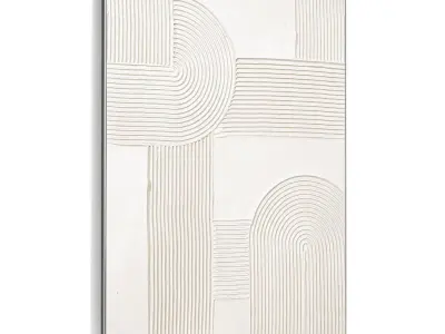 Plaster Two Photo Frame 504 Low-poly 3D model