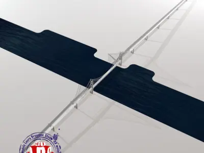 bridge golden gate in california 3D model