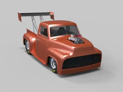 Pickup Dragster 3D model