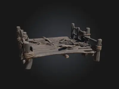The Weathered Dock  A Quiet Echo of Coastal Life 3D model