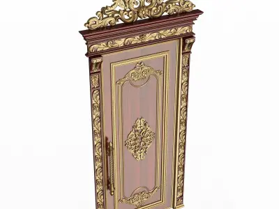 Carved Door Classic 01402 Wood Low-poly 3D model