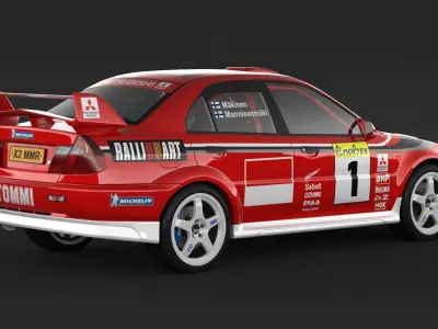 Mitsubishi Lancer Evolution 6 Tme Rally Car 3D model