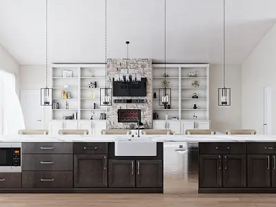 neoclassic kitchen 3D model