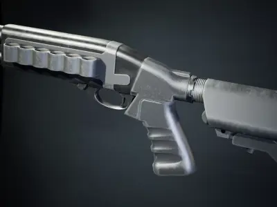PBR - R870 Tactical Shotgun - Game-Ready 3D Asset Low-poly 3D model
