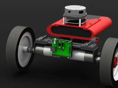 3 wheels Raspberry robot with Lidar and computer vision 3D print model