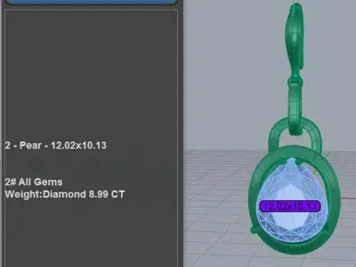Pear Cut Drop Earrings 3D print model
