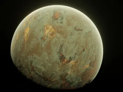 Planet Space Ready to game Free low-poly 3D model