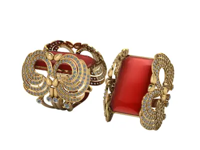 RED RUBY NEW DESIGN RING 3D PRINTABLE MODEL 3D print model