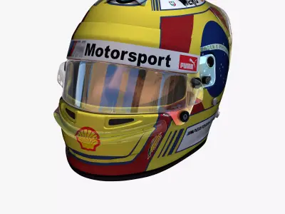 Augusto Farfus helmet 2018 Low-poly 3D model
