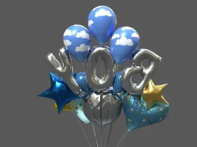 BABY BOY BALLOON 3D model
