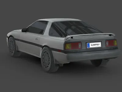 Toyota Supra 1986 Low-poly 3D model