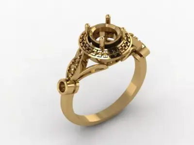  Beautiful  Diamonds ring Free 3D print model Free 3D print model