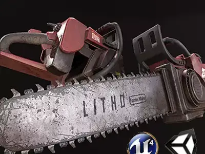 Chainsaw Low-poly 3D model