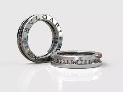 3d model ring Bulgari Zero1 3D print model 3D print model