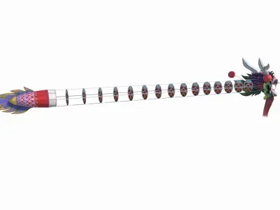 Large Asian dragon kite 3D model