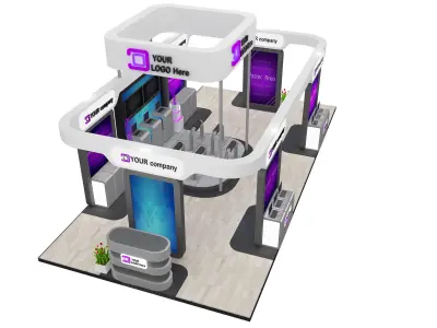 Booth Exhibition Stand a593c 3D model