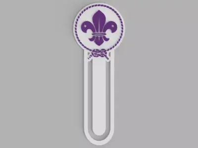 Fleur de Liz Organization of the Boy Scout Movement Bookmark Free 3D print model