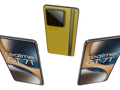 Realme GT 7T Racing Yellow 3D model