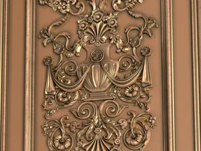 Wall moulding panels 3D model