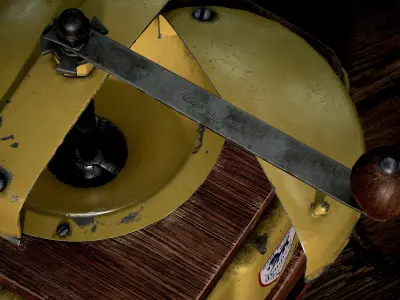 Old Coffee Grinder Peugeot Freres Low-Poly 3D Model Low-poly 3D model