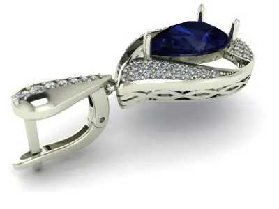 earring ruby 3D print model