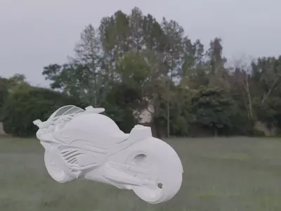 Aurelius Flux  Cyber Luxury Motorcycle Low-poly 3D model