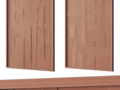 Textured paper abstract art 3D model