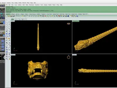 dragon bracelet with 3dm real file 3D print model