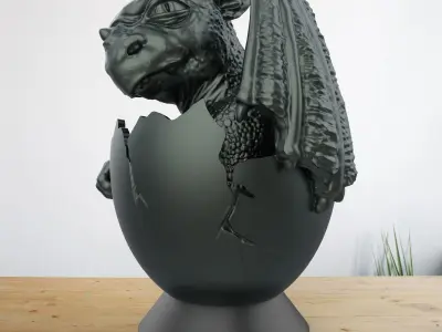 Newborn dragon 3D print model