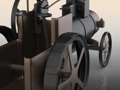 Vintage tractor  3D model