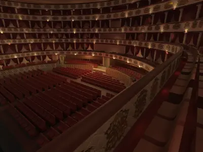opera theater realistic Low-poly 3D model