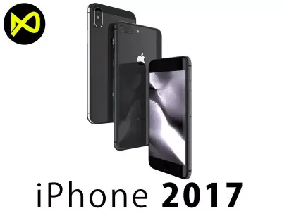 Apple iPhone 8 And iPhone 8 Plus And iPhone X Space Gray 3D model