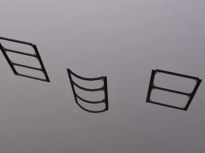 Machine TankFrame Low-poly 3D model