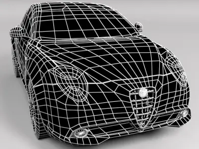 ALFA ROMEO MITO LOWPOLY Low-poly 3D model