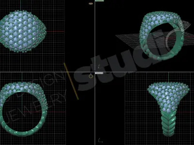 David Yurman Copy  ring 3d model 3D print model