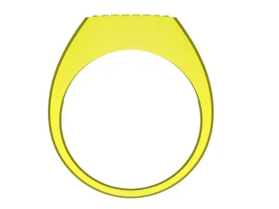 Square Pave Diamond Ring for Men 3D Jewelry Model 4534 3D print model