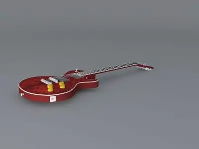 Dean Soltero guitar with AAA curly maple top  Free 3D model