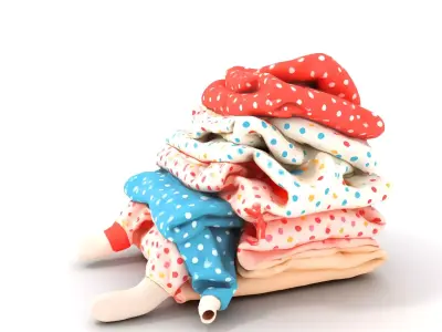 Colorful Polka Dot Fabric model pack Texture