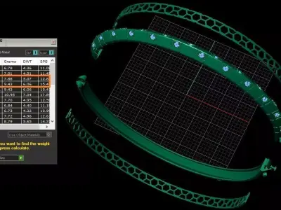 The Noir Bangle Bracelet jewelry 3D model - for Her 3D print model