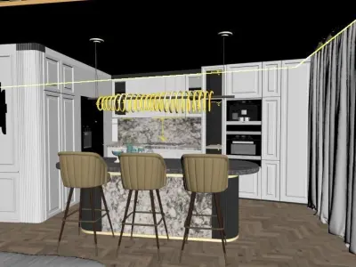 Neo Classic kitchen  3D model